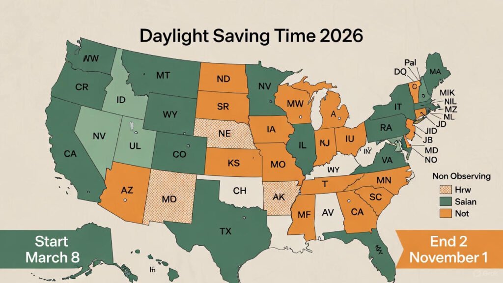 Daylight Saving Time 2026